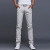 Newly Fashion Men Business Casual Pants Cotton Slim Straight Trousers Spring Summer Long Pants VK-ING