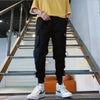 2019 Hip Hop Boy Multi-pocket Elastic Waist Design Harem Pant Men Streetwear Punk Casual Trousers Jogger Male Dancing Black Pant