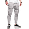 Men's Vogue Slim Fit Ankle-tied Pencil Pants Joggers Trousers Male Casaul Drawstring Side Pockets Harem Pants Solid Sportswear