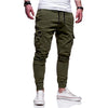Men's Vogue Slim Fit Ankle-tied Pencil Pants Joggers Trousers Male Casaul Drawstring Side Pockets Harem Pants Solid Sportswear